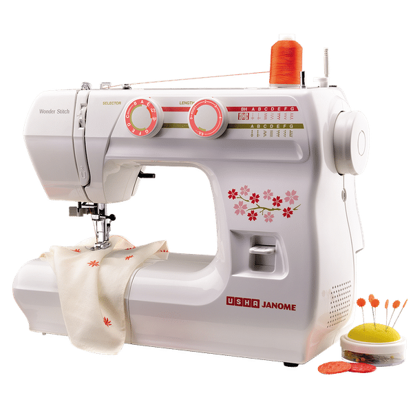 USHA Sewing Machine Wonder Stitch with Cover (2011700014, White)_1