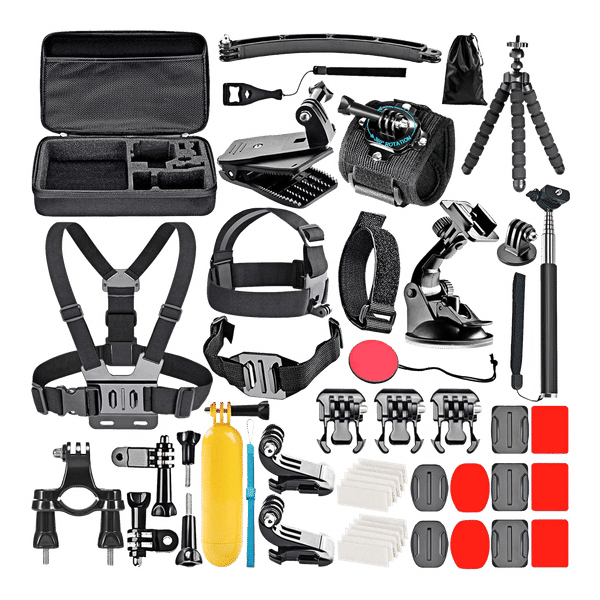 HIFFIN Action Camera Accessory Kit for Camera (50-in-1, Black)_1