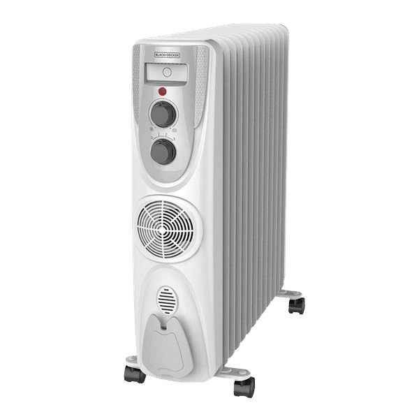 BLACK&DECKER 2500 Watts Oil Filled Room Heater (Adjustable Thermostat, BXRA0901IN, White)_1