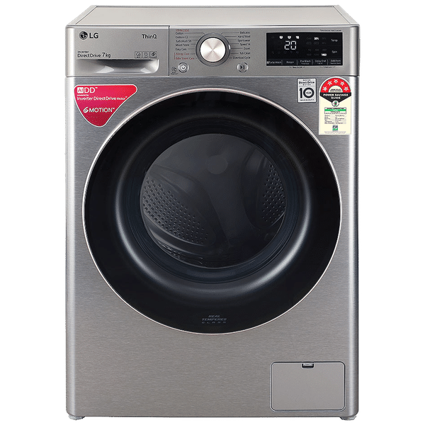 LG 7 kg 5 Star Inverter Fully Automatic Front Load Washing Machine (FHV1207ZWP, AI Direct Drive Technology, Platinum Silver)_1