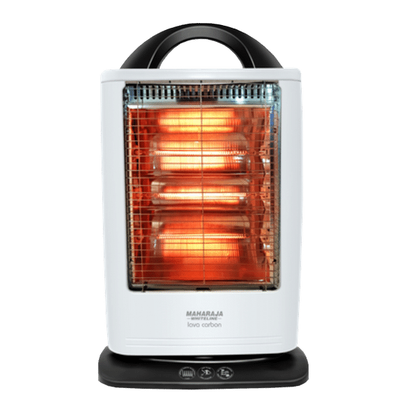 MAHARAJA WHITELINE Lava Carbon 1200 Watts Room Heater (Tip Over Safety Switch, 5200100983, White)_1