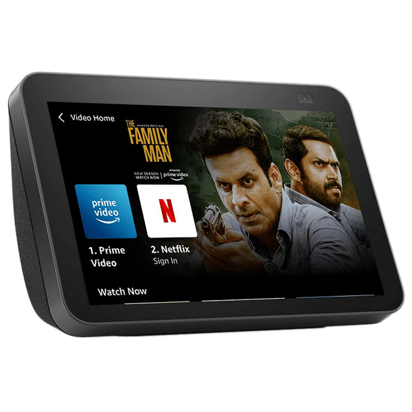 amazon Echo Show 8 (2nd Gen) with Built-in Alexa Smart Wi-Fi Speaker (Passive Bass Radiator Neodymium Speakers, Black)_1