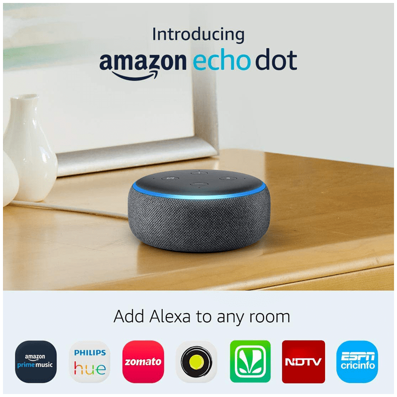 Buy Amazon Echo Dot (3rd Gen) with Built-in Alexa Smart Wi-Fi Speaker ...