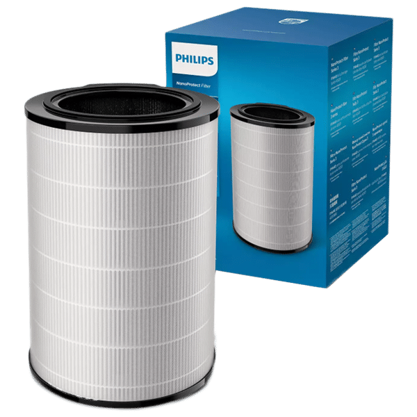 PHILIPS Integrated 3-in-1 NanoProtect HEPA Technology Air Purifier Filter (3 Layers Filtration, FY4440/30, White and Black)_1