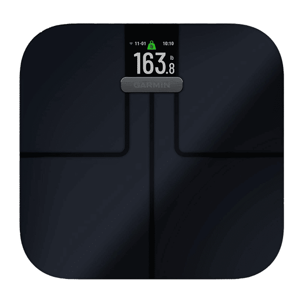 GARMIN Index S2 Smart Weight Scale (Battery Powered, Wi-fi Connectivity, 010-02294-20, Black)_1