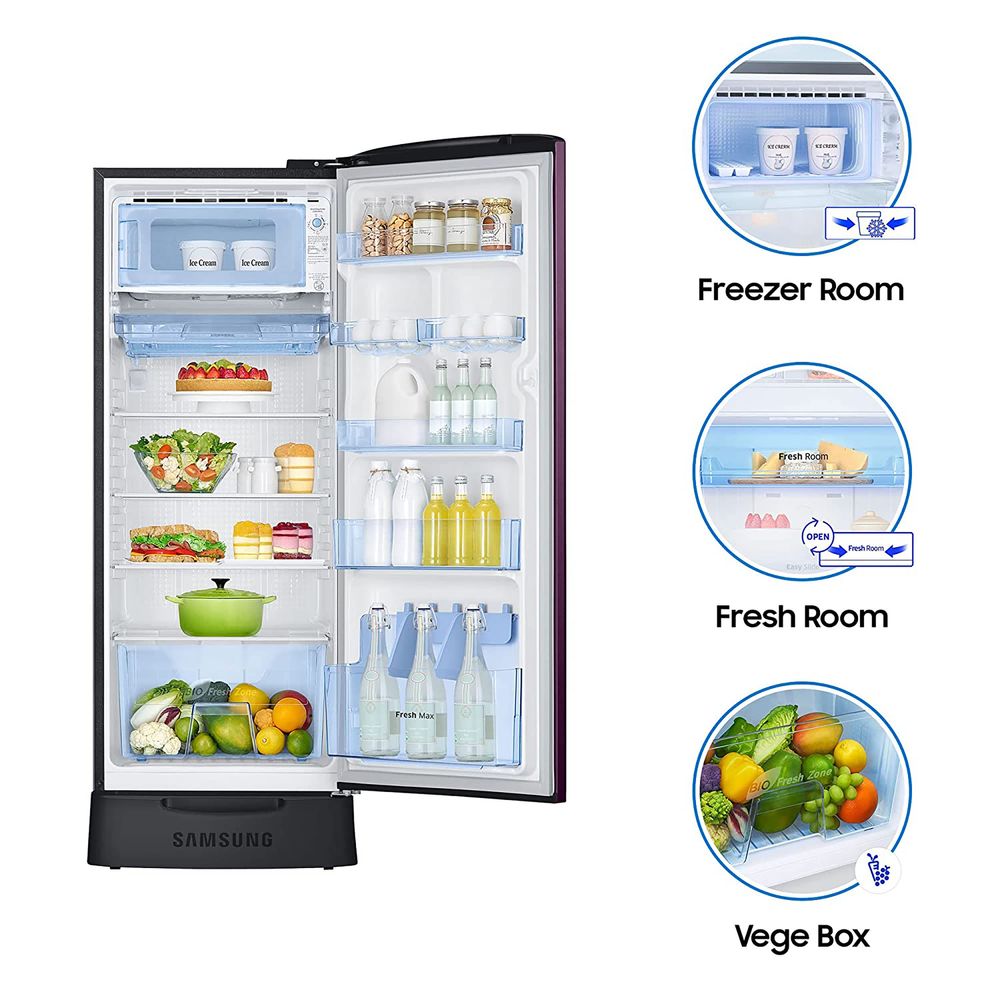 Buy SAMSUNG 230 Liters 3 Star Direct Cool Single Door Refrigerator with ...