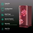 Haier 192 Liters 2 Star Direct Cool Single Door Refrigerator with Stabilizer Free Operation (HED-191TPRP, Red Peony)_2