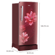 Haier 192 Liters 2 Star Direct Cool Single Door Refrigerator with Stabilizer Free Operation (HED-191TPRP, Red Peony)_3