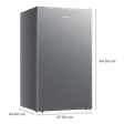 Hisense 94 Liters 2 Star Direct Cool Single Door Refrigerator with Reversible Door (RR94D4SSN, Silver)_3