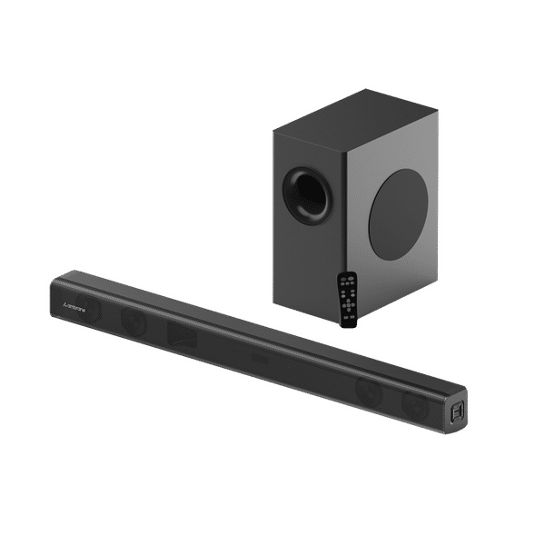 ambrane Evoke Bar 120W Bluetooth Soundbar with Remote (Surround Sound, 2.1 Channel, Black)_1