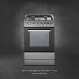 KAFF 60 Litres 4 Burner Cooking Range with Electric Oven (KAB60SS, Silver)_2