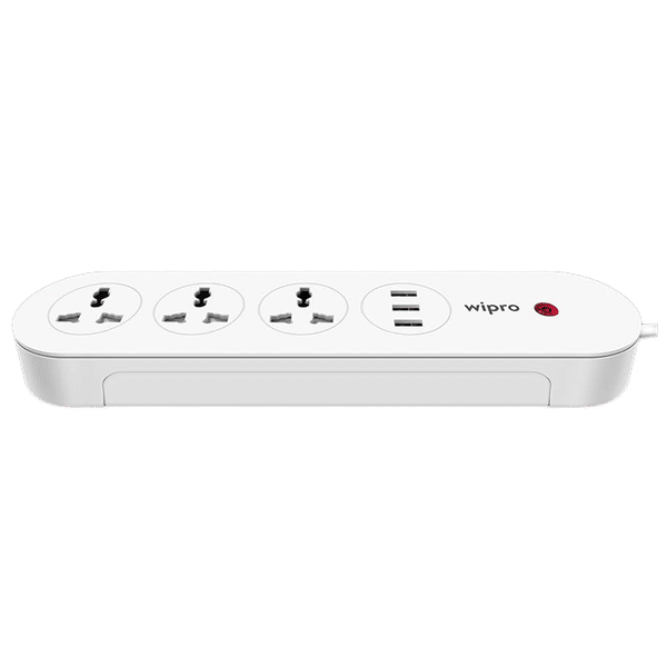wipro 3 Sockets Smart Extension Board (Qualcomm Quick Charge 3.0, DSE3150, White)_1