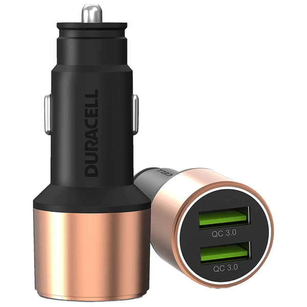 DURACELL 36W Fast Car Charger (Qualcomm Certified, Smart IC Technology, Black)_1