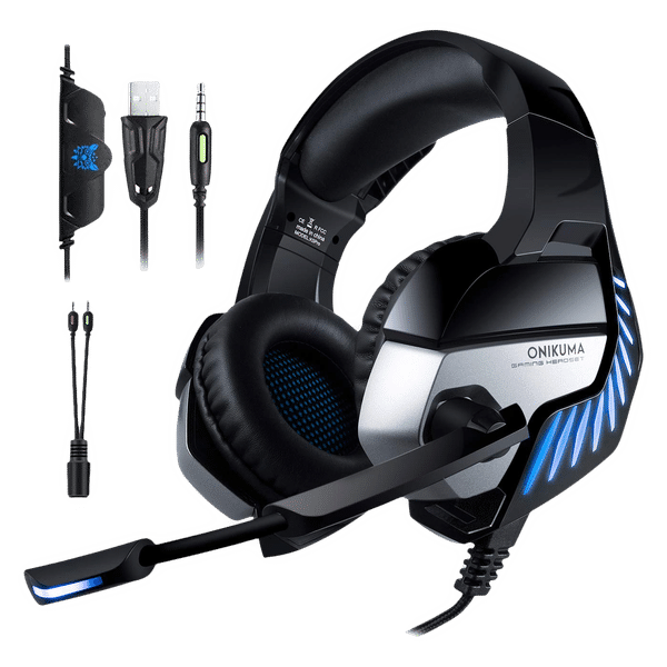 ONIKUMA K5 PRO Over-Ear Wired Gaming Headset with Mic (3D Sound Effect, Black)_1