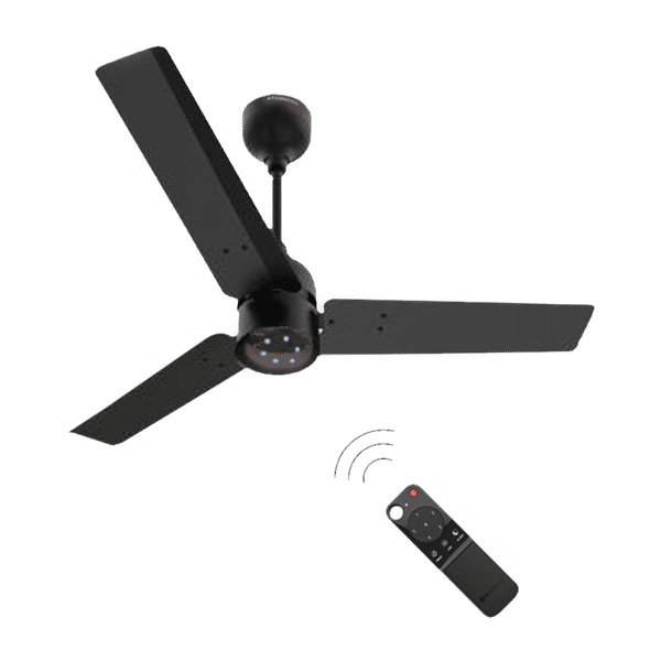 atomberg Renesa 90cm Sweep 3 Blade Ceiling Fan (5 Star BEE Rated With Remote Control, Matt Black)_1