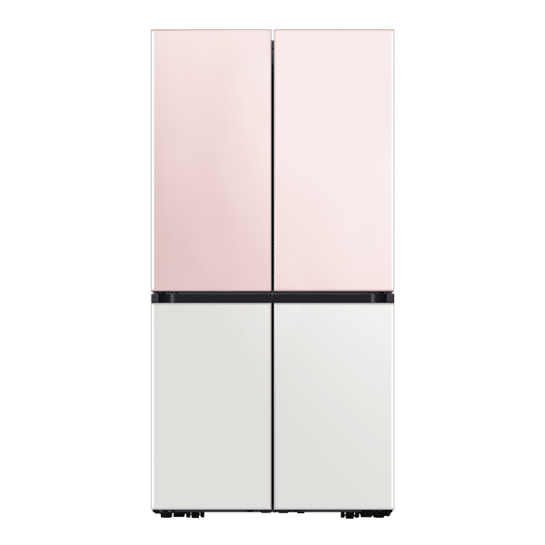 SAMSUNG Bespoke 936 Litres Frost Free French Door Smart Wi-Fi Enabled Refrigerator with Water Dispenser (RF90A92W3AP/TL, Glam Pink/Glam White)_1