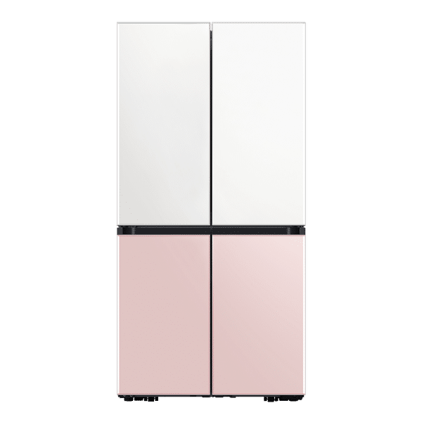 SAMSUNG Bespoke 936 Litres Frost Free French Door Smart Wi-Fi Enabled Refrigerator with Water Dispenser (RF90A92W3AP/TL, Glam White/Glam Pink)_1