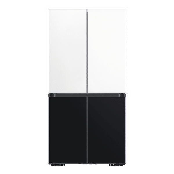 SAMSUNG Bespoke 936 Litres Frost Free French Door Smart Wi-Fi Enabled Refrigerator with Water Dispenser (RF90A92W3AP/TL, Glam White/Charcoal Black)_1