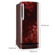 LG 204 Litres 5 Star Direct Cool Single Door Refrigerator with Anti Bacterial Gasket (GL-D211HSQZ, Scarlet Quartz)_3