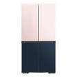 SAMSUNG Bespoke 936 Litres Frost Free French Door Smart Wi-Fi Enabled Refrigerator with Water Dispenser (RF90A92W3AP/TL, Glam Pink/Glam Navy)_1