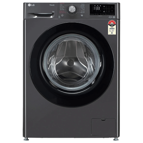 LG 8 kg 5 Star Fully Automatic Front Load Washing Machine (FHV1408Z2M.ABMQEIL, AI Direct Drive Motor, Middle Black)_1