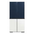 SAMSUNG Bespoke 936 Litres Frost Free French Door Smart Wi-Fi Enabled Refrigerator with Water Dispenser (RF90A92W3AP/TL, Glam Navy/Glam White)_1