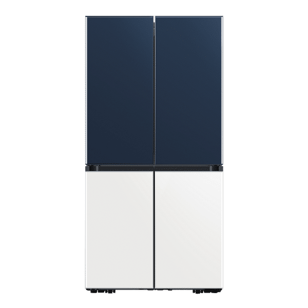 SAMSUNG Bespoke 936 Litres Frost Free French Door Smart Wi-Fi Enabled Refrigerator with Water Dispenser (RF90A92W3AP/TL, Glam Navy/Glam White)_1