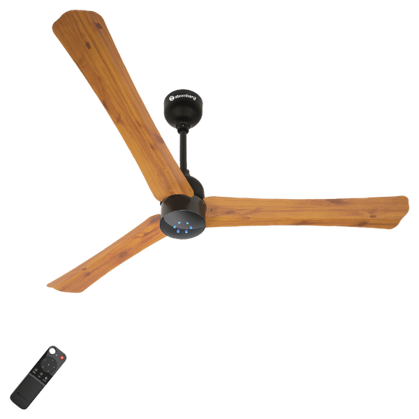atomberg Renesa+ 120cm Sweep 3 Blade Ceiling Fan (5 Star BEE Rated With Remote Control, Oak Wood)_1