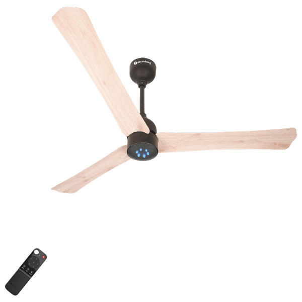 atomberg Renesa+ 120cm Sweep 3 Blade Ceiling Fan (5 Star BEE Rated With Remote Control, Natural White Oakwood)_1