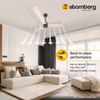 atomberg Renesa+ 120cm Sweep 3 Blade Ceiling Fan (5 Star BEE Rated With Remote Control, Natural White Oakwood)_3