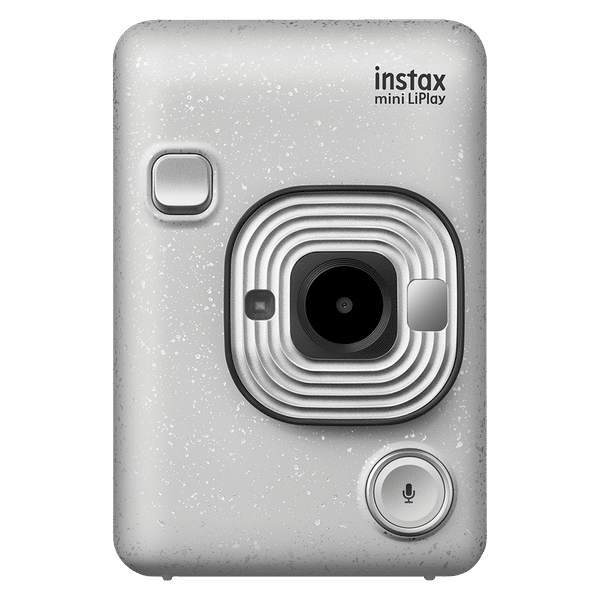 FUJIFILM Instax Mini LiPlay Plus Instant Camera with 10 Instant Films (Stone White)_1