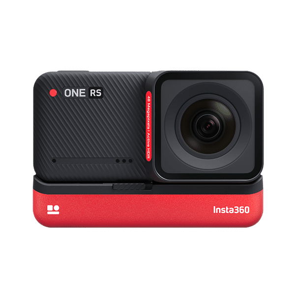 Insta360 One RS 4k Edition 6K and 48MP 25 FPS Waterproof Action Camera with 360 Degree Horizon Lock (Black/Red)_1