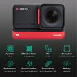Insta360 One RS 4k Edition 6K and 48MP 25 FPS Waterproof Action Camera with 360 Degree Horizon Lock (Black/Red)_2