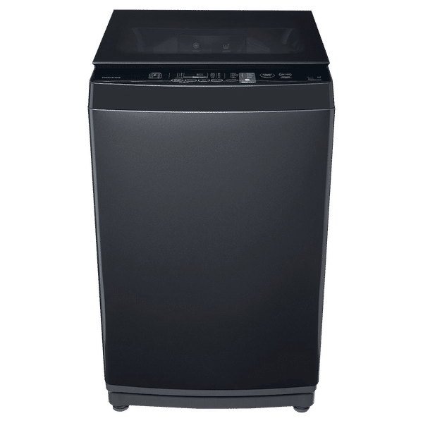 TOSHIBA 8 kg 5 Star Inverter Fully Automatic Top Load Washing Machine (AW-DJ900D-IND, i-Clean Function, Dark Silver)_1