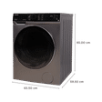 TOSHIBA 11/7 kg Inverter Fully Automatic Front Load Washer Dryer (TWD-BK120M4-IND(SK), Cyclone Mix Feature, Silver)_3