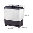 VOLTAS beko 7 kg 5 Star Semi Automatic Washing Machine with IPX4 Control Panel (WTT70DGRT, Grey)_3