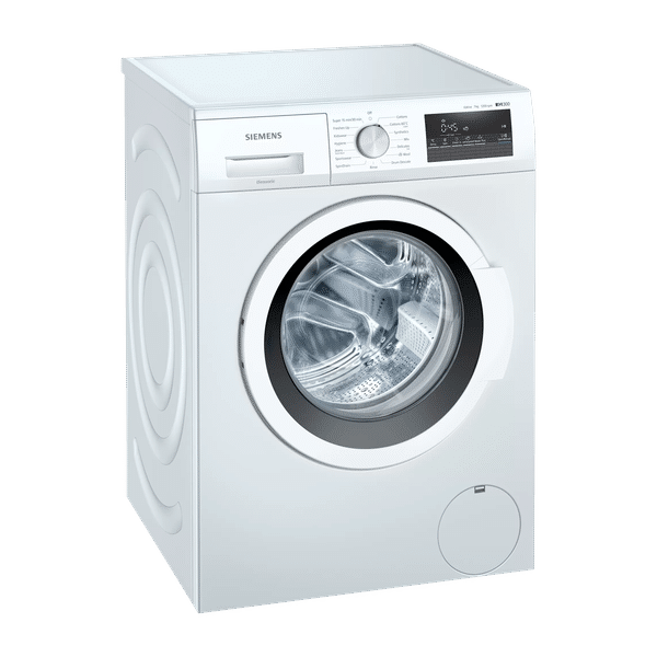 SIEMENS 7 kg 5 Star Fully Automatic Front Load Washing Machine (iQ300, WM12J16WIN, Wave Drum, White)_1