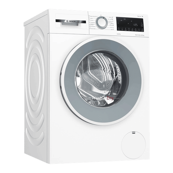 BOSCH 10/6 kg 5 Star Fully Automatic Front Load Washer Dryer (Series 6, WNA254U0IN, EcoSilence Drive, White)_1