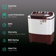 LG 8 kg 5 Star Semi Automatic Washing Machine with Lint Filter (P8035SRAZ.ABGQEIL, Burgundy)_2