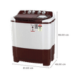 LG 8 kg 5 Star Semi Automatic Washing Machine with Lint Filter (P8035SRAZ.ABGQEIL, Burgundy)_3