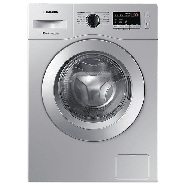 SAMSUNG 6.5 kg 5 Star Fully Automatic Front Load Washing Machine (12 Wash Programs, WW66R20GKSS/TL, Silver)_1
