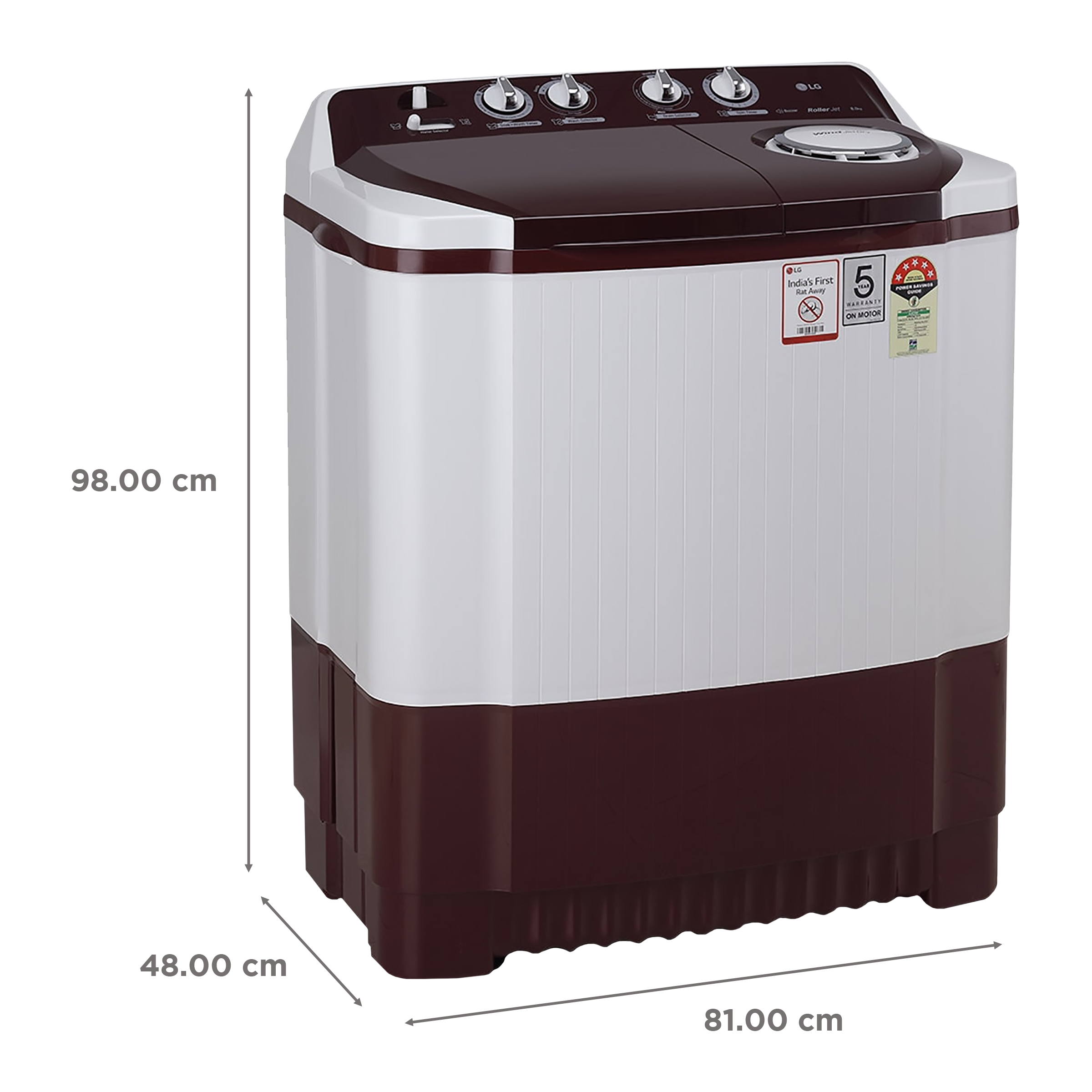 Buy LG 8 kg 5 Star Semi Automatic Washing Machine with Lint Filter ...