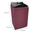 BOSCH 7 kg 5 Star Inverter Fully Automatic Top Load Washing Machine (Series 4, WOI703M0IN, ExpertCare wash system, Maroon)_3
