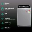 LG 9 kg 5 Star Inverter Fully Automatic Top Load Washing Machine (T90SJSF1Z.ASFQEIL, Smart Inverter Technology, Middle Free Silver)_2