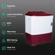 Godrej 7.2 kg 5 Star Semi Automatic Washing Machine with Magic Filter (Edge, WS EDGE CLS 7.2 WN, Wine Red)_2