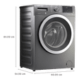 VOLTAS beko 7 kg 5 Star Inverter Fully Automatic Front Load Washing Machine (WFL7012VTAC, Hygiene Plus Function, Manhattan Grey)_2