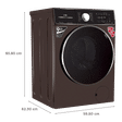 IFB 8.5/6.5 kg 5 Star Inverter Fully Automatic Front Load Washer Dryer (Executive ZXM, Power Steam Wash, Mocha)_3