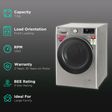 LG 7 kg 5 Star Inverter Fully Automatic Front Load Washing Machine (FHV1207BWP, In-Built Heater, Platinum Silver)_2