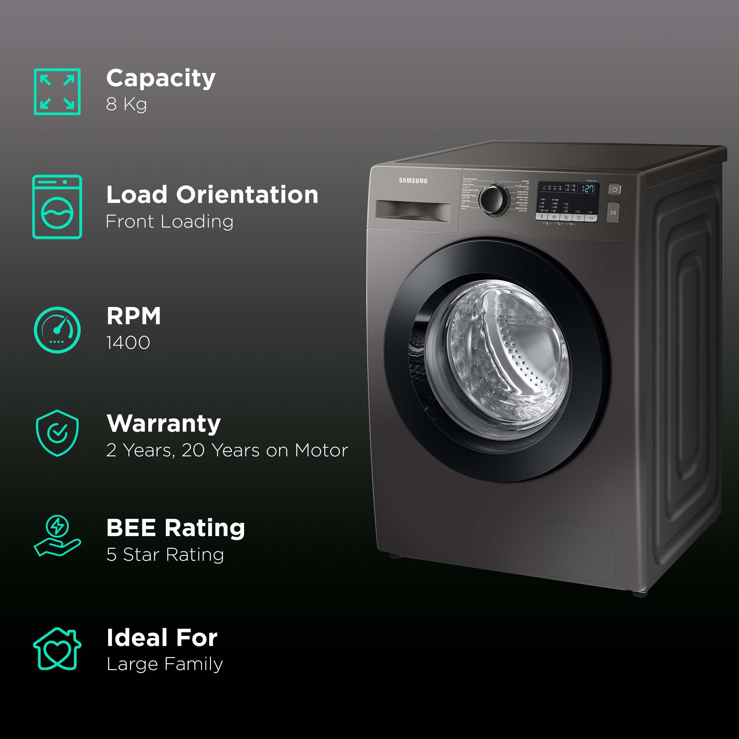 samsung washing machine ww80t4040cx1tl