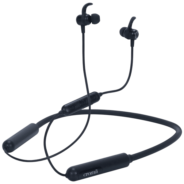 Croma Neckband (Type-C Fast Charging, Dual Connection, 80H Playback, Black)_1
